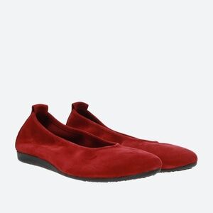 Arche Red Suede Leather Ballet Flats
